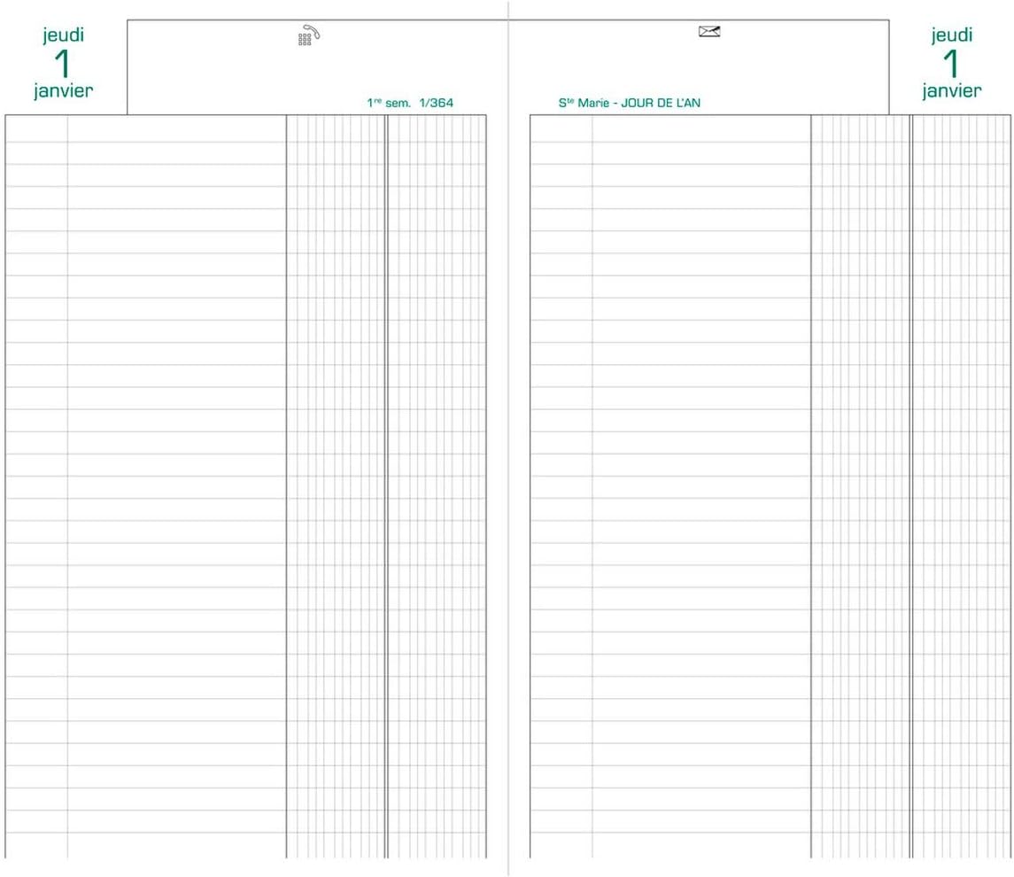 Exacompta 38681 Banker Wide 28 x 17.5 cm Black Diary Year 2018 28 x 17,5 cm blue - Image 3