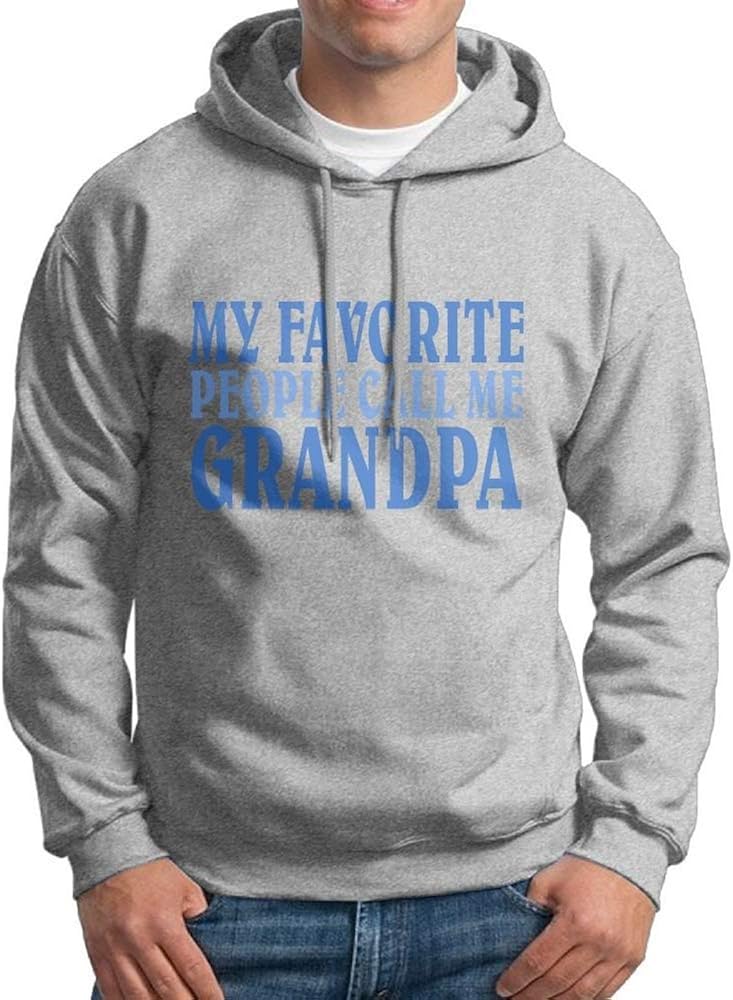 Men's My Favorite People Call Me Grandpa Print Hoodie Without Pocket