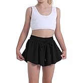 Flowy Shorts for Teen Girls Athletic Running Youth Butterfly Shorts