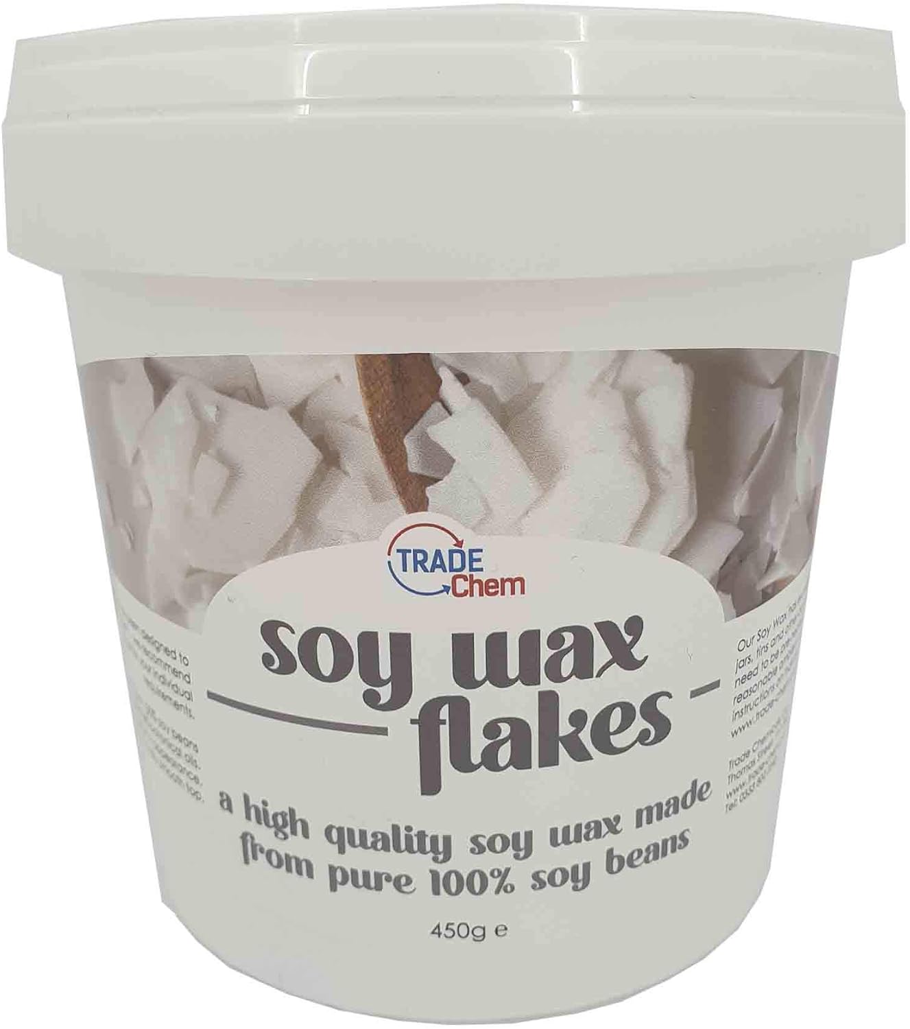 Soy (SOYA) Wax Flakes for Candle Making Premium Eco 450g Amazon.co