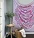 Popular Handicrafts Hippie Mandala Bohemian Tapestry Wall Hanging - Pink Indian Passion Ombre Boho Hippy Gypsy Dorm Room Bedroom Decor Beach Coverlet