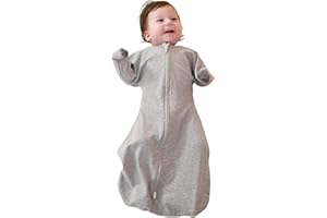 ZIGJOY Baby Transitional Swaddles for Newborns: 0.5 Tog Arms Up Sleep Sack 3-6-12 Months Soft Cotton Shark Fin 2 Way Zipper