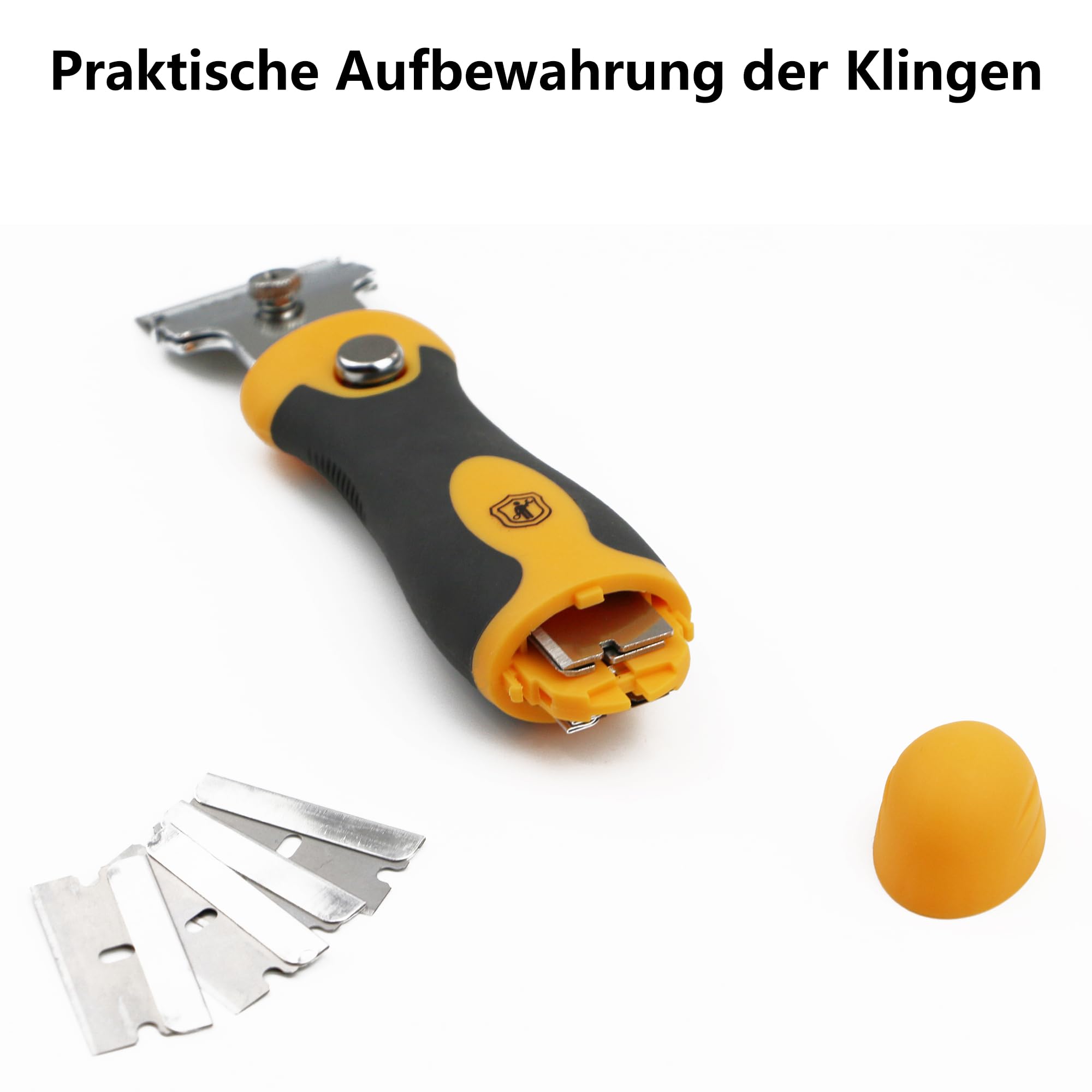 MulWark Profi-Schaber-Set mit 2 Teleskop-Griffen & 12 Klingen | Heavy-Duty Glas- und Farbschaber für Fenster, Ofenreinigung, Oberflächenvorbereitung 5