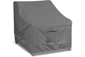 Simpelg Patio Chair Covers For Outdoor Furniture Waterproof 600D Heavy Duty Oxford Chair Covers For Outdoor Furniture, Outdoor Patio Covers 38"W x 31"D x30"H (1 Pack-Grey)