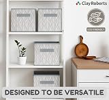 Clay Roberts Storage Cubes Grey Pack of 4 25cm Fabric Boxes view 6