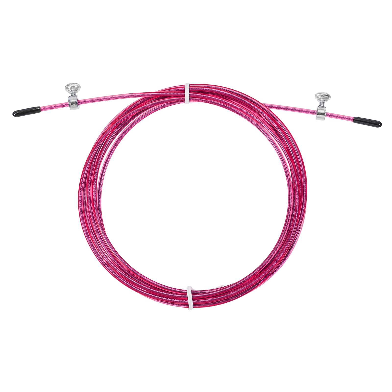 PATIKIL 10Ft Speed Jump Rope Replacement Cable, 2.5mm Professional Skipping Rope Steel Wire Replace for High Speed Jump Ropes, Pink