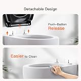 Pipishell Soft Close Toilet Seat with Quick Release, O Shape, Black view 6