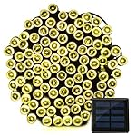 Vmanoo Solar Christmas Lights 72feet 22meter 200 LED 8 Modes Solar Fairy String Lights for Outdoor, Gardens, Homes, Wedding, Christmas Party (Warm White)