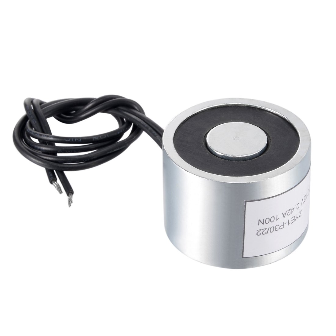 uxcell DC24V 180N Lift Holding Electromagnet Sucking Disc Electric Lifting Magnet Solenoid 34mm x 18mm