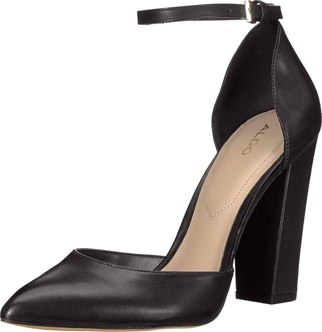 aldo nicholes block heel court shoes