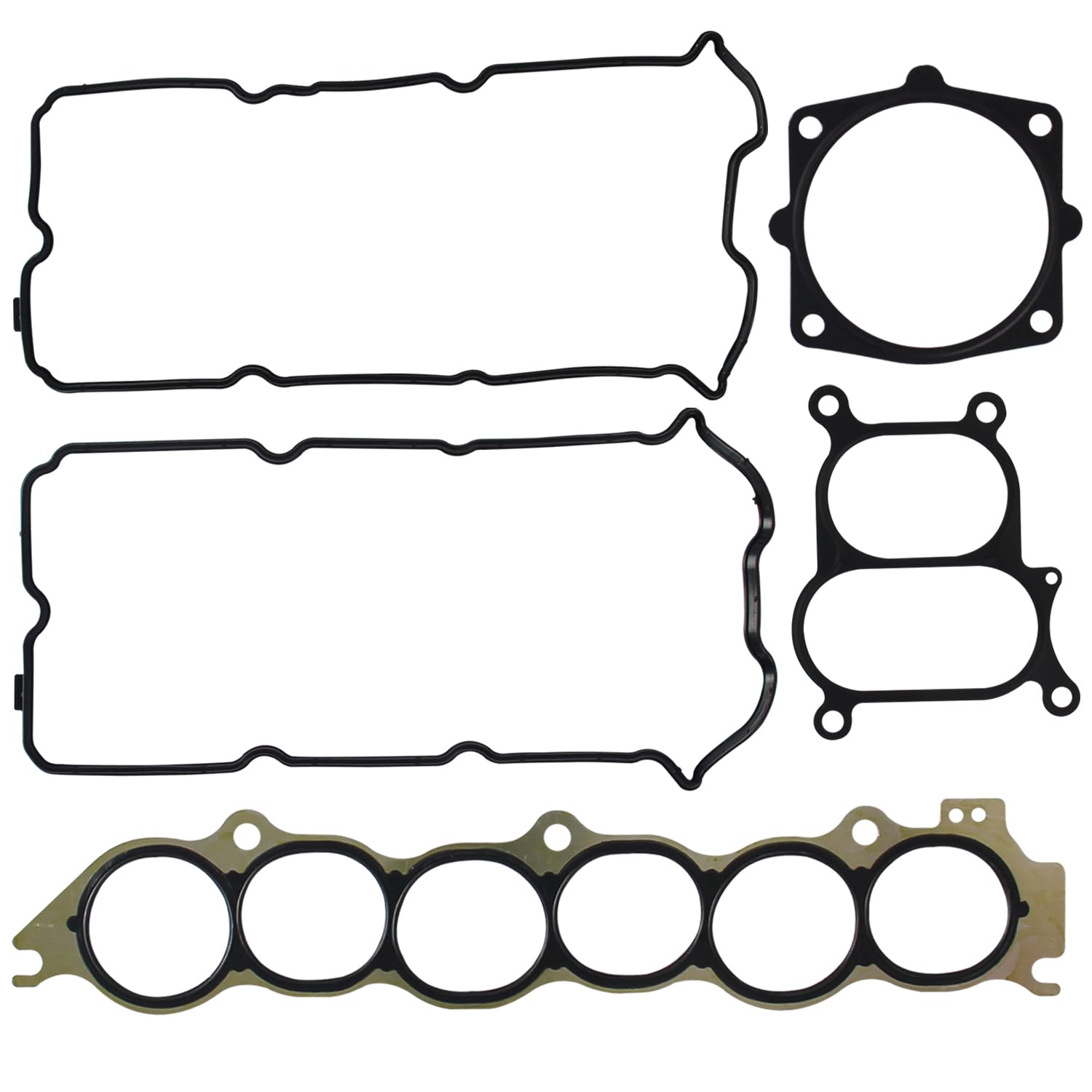 Photo 1 of Wollvon Engine Cylinder Valve Cover Gasket Set Upper Fuel Injection Plenum Gasket Set VS50608R MS96471 MS20327 Compatible with Nissan I35 Altima Maxima Murano Quest 3.5L V6