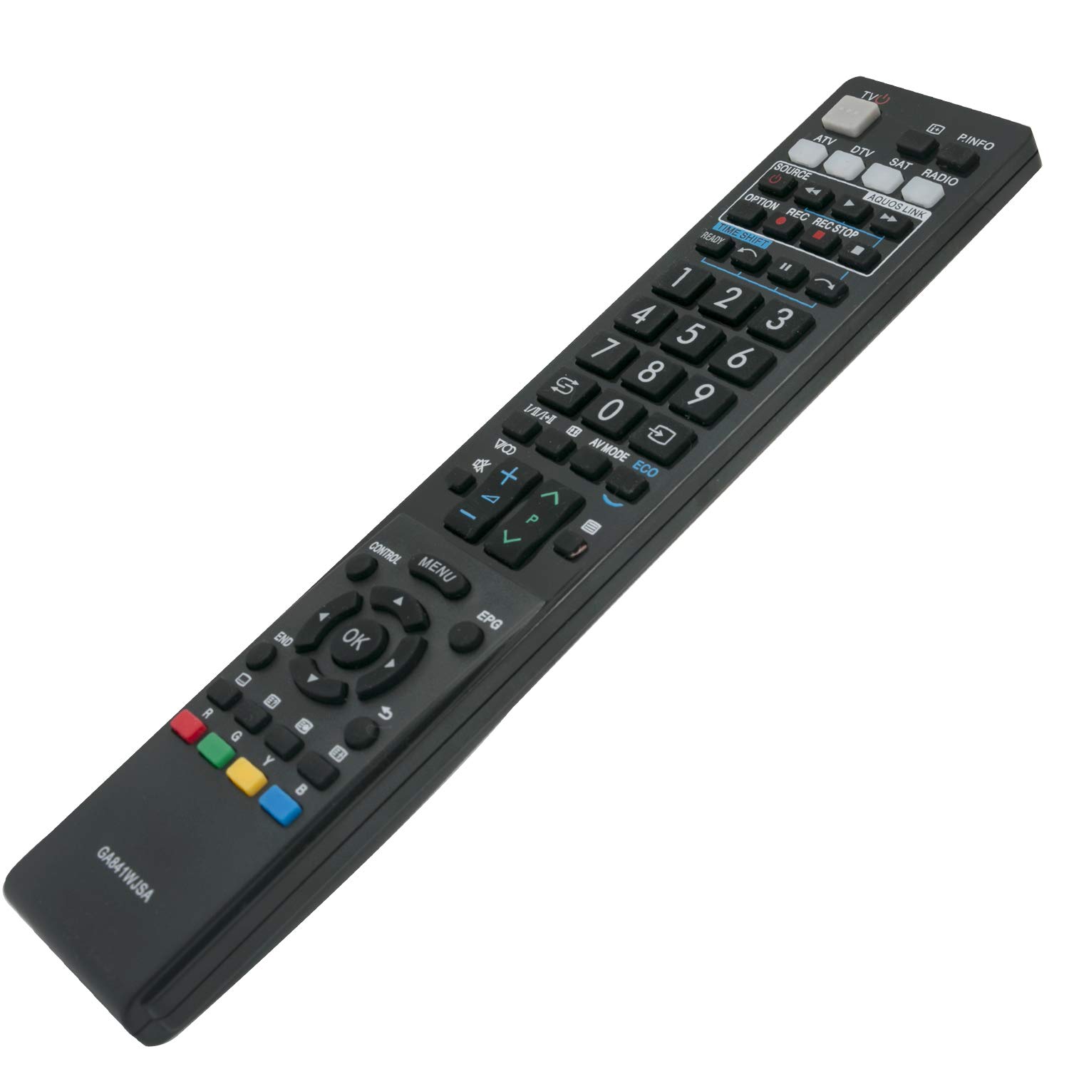 GA841WJSA Replace Remote Control - VINABTY RRMCGA841WJSA Remote Control for Sharp AQUOS TV LC-46LX812E LC-32LX700RU LC-32SH130E LC-40LE812E LC-46LX700E LC-46LE810E LC-46LE822E LC-40LE600S LC-40LX812E