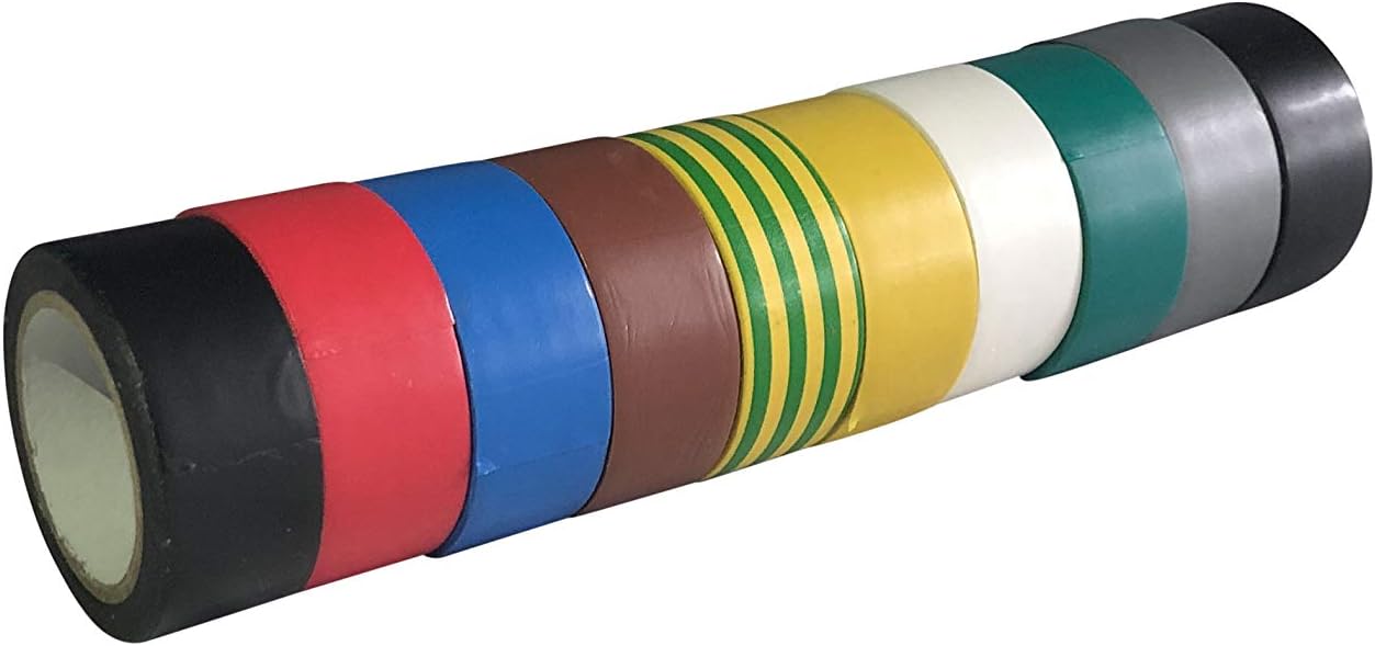 GTSE Mixed colour Electrical Tape, 19mm x 5m