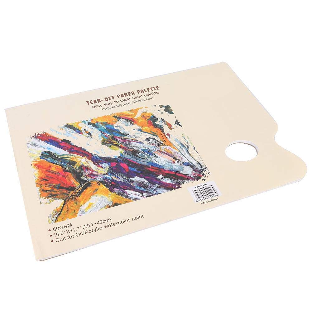 30 Sheets Palette Paper Pad, A3 Disposable Color Matching Palette Painting Pad Tear Off Paint Mixing Palette Paper Artist Acrylic Paint Mixing Supplies for Watercolor Oil Gouache Painting