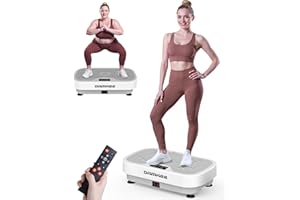 DAMKEE Vibration Plate Exercise Machine, 9 Modes Vibrating Platform for Lymphatic Drainage, 3D Upgraded Vibrated Plates for Weight Loss, Home Full Body Workout Equipment for Fitness