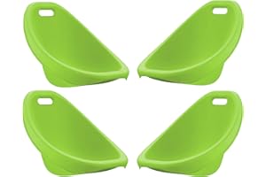 American Plastic Toys 4 Pack Scoop Rocker, Durable Egg-Shaped Floor Level Kids Rocker Chair for Classrooms, Indoor or Outdoor Play Spaces, Green