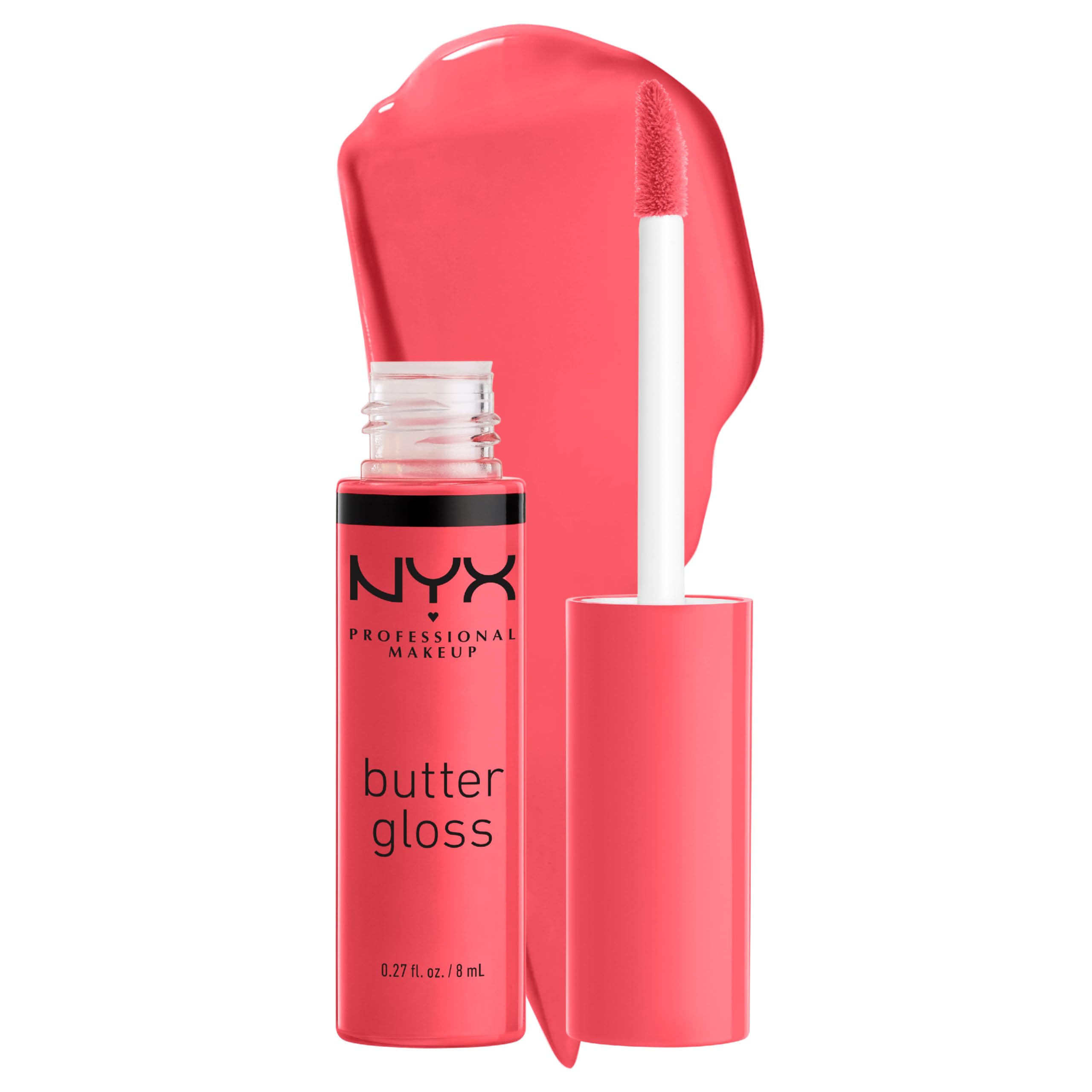 Photo 1 of NYX PROFESSIONAL MAKEUP Butter Gloss, Non-Sticky Lip Gloss - Sorbet (Vibrant Coral)