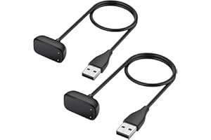 ELUTENG 2 Pack Fitbit Charger Cable 3.3Ft Replacement Charger for Fitbit Charge 6/ Charge 5/ Luxe Durable Portable USB Charger Cable with Magnetic Base for Charge 6/ Charge 5/ Luxe