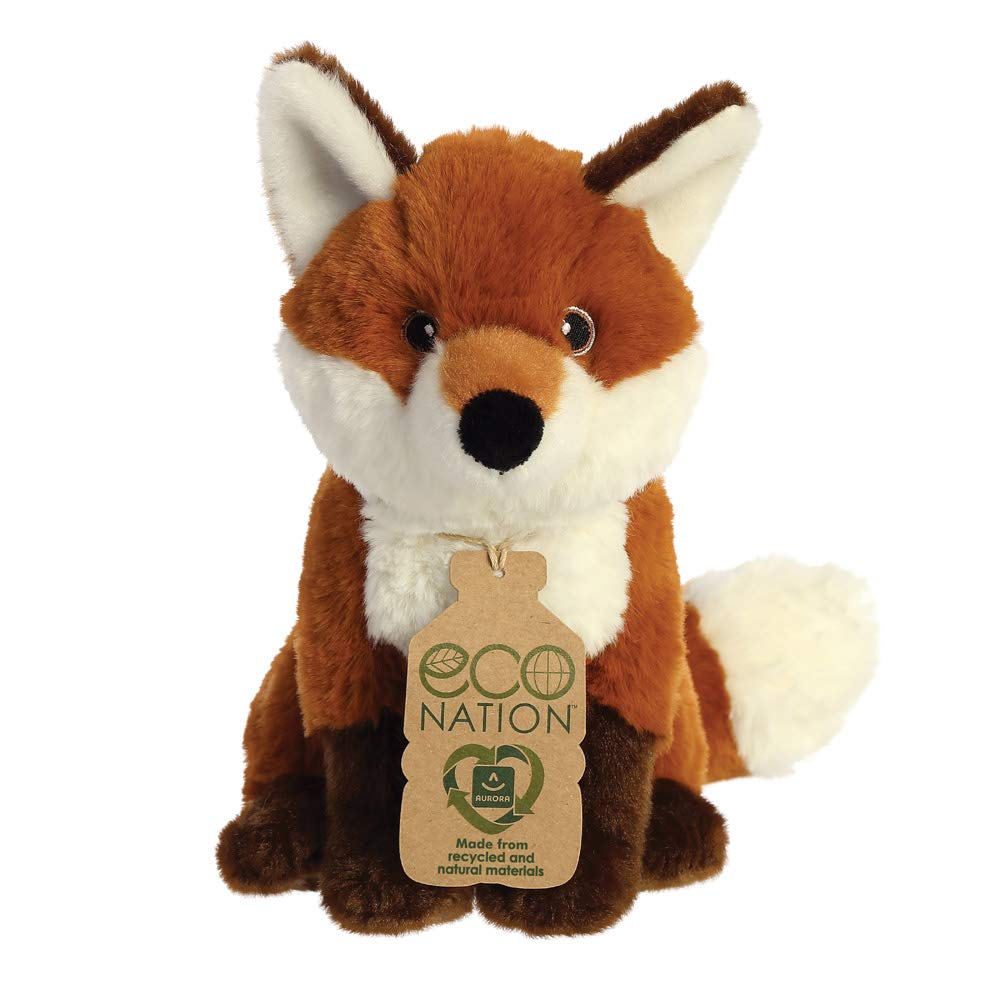Aurora, 35009, Eco Nation, Fox, 9In, Soft Toy, Brown & White