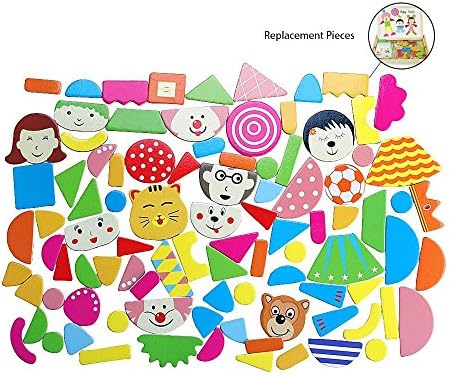 Magnetic Jigsaw Puzzle 100 Pieces for Replacement, DIWENHOUSE Magnetic Card Add More Choice and Fun for the Wooden Puzzle Set