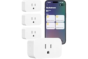 DEWENWILS Matter Smart Plug, Work with Apple Home, Alexa, Google, SmartThings, Smart Outlet with Schedule and Timer, FFS Easy