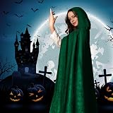 AOOWU Green Cape Hooded Cape Witch Costume 150cm Halloween Cloak view 5