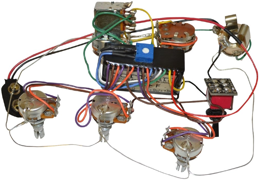 Bartolini HR5.4AP/918 Preamp Harness 3Band EQ w/ 5 Control Knobs