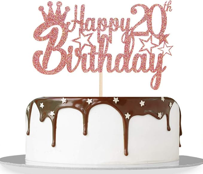 Pieces Happy Birthday Cake Topper Pour Les Gateaux Danniversaire Joyeux Anniversaire Topper Topper De Gateau Danniversaire Paillettes Gateau Topper Argent Or Violet Bleu Rose Rouge Accessoires De Decoration Figurines Pour Gateaux