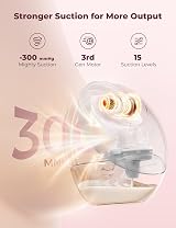 Momcozy M9 Hands-Free Breast Pump Gray, Portable Double Electric view 2
