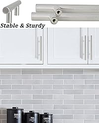 Gobrico Satin Nickel Cabinet Pulls 2-1/2" Hole