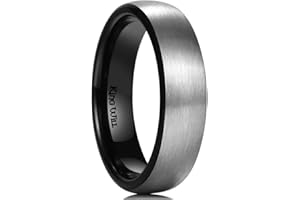 King Will Titanium Wedding Band for Men Women-Sliver/Black/Gold Plated Pure Titanium Wedding Ring, 3-9mm Widths Available Brushed Matte Design Comfort Fit Size 4-16