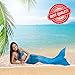 Tendol™ 3 Pc Swimming Mermaid Tail, Monofin Compatible, For Children, (Blue,Large)