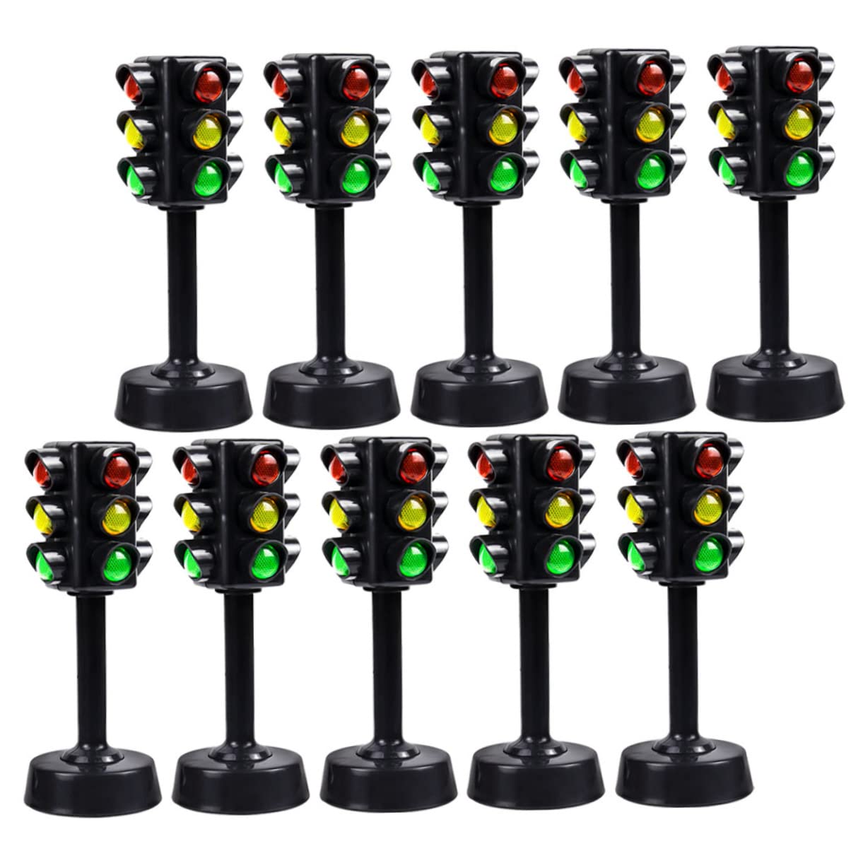 Toyvian 10pcs Traffic Light Model Puzzle Toys Educational Toys for Toddlers Light Toy Game for Kids Cognitive Toy Crosswalk Light Toy Traffic Lamp Mini Signal Lamp