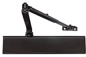 LYNN HARDWARE Heavy Duty Commercial Door Closer, DC8016 Automatic Door Closer, Surface-Mounted Auto Door Closer, Size 1-6 Commercial Door Closer Heavy Duty for Heavy Traffic Areas, Dark Bronze