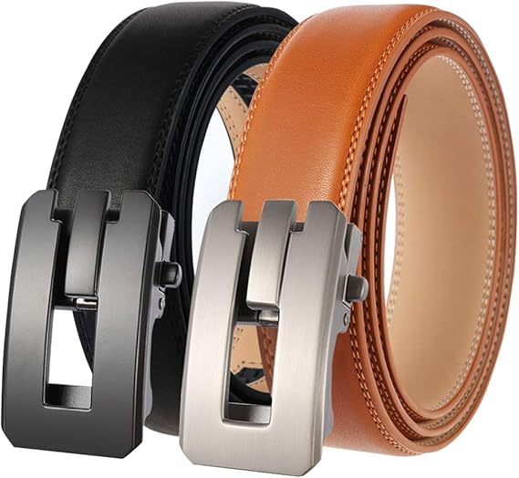 Amazon Junltx ベルト メンズ オートロック式 穴無し 通勤 紳士 ビジネス カジュアル 自動バックル 穴なし無段階調節 幅広3 5cm ２本組 専用箱 B ブラウン ブラック ベルト 通販