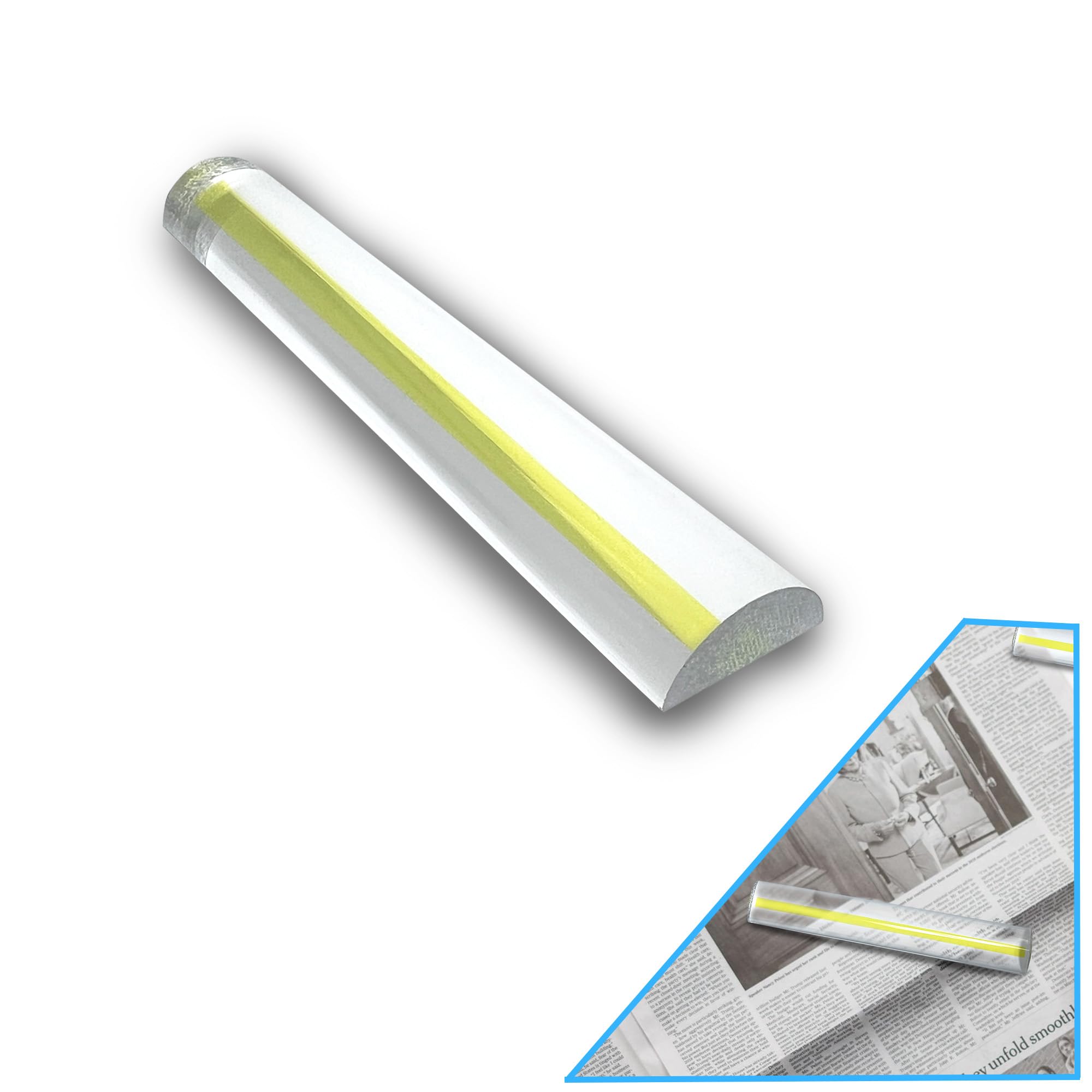 MagniPros 2X Magnifying Bar Magnifier Ruler with Guide Line(so You Won't Miss a line) Ideal for Reading Small Prints and Document