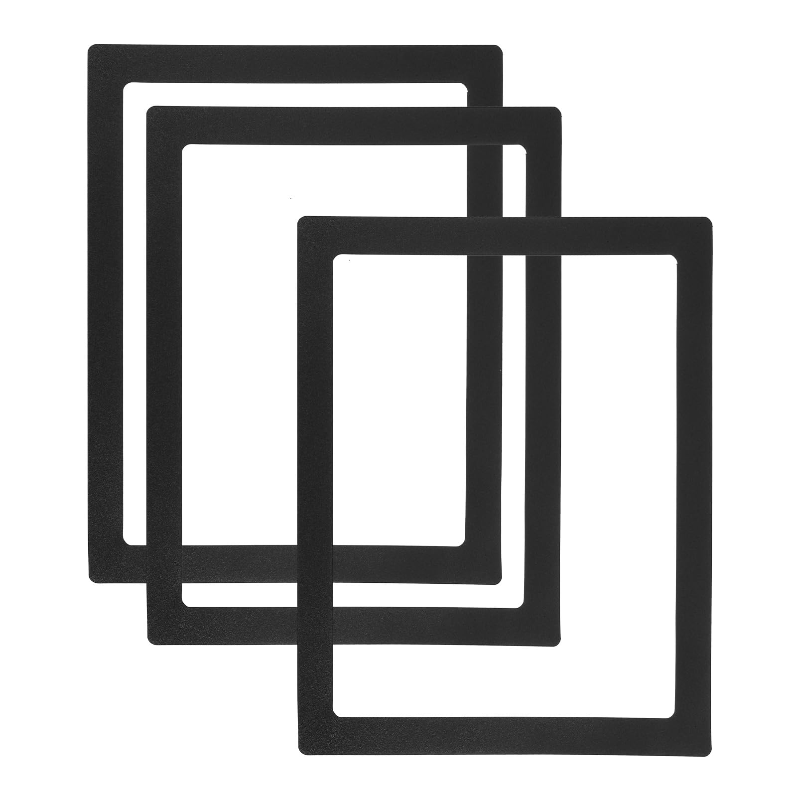 PATIKIL 8x10 Magnetic Picture Frame, 3pcs Magnetic Frame Magnetic Photo Frames Reusable for Refrigerator Metal, Black