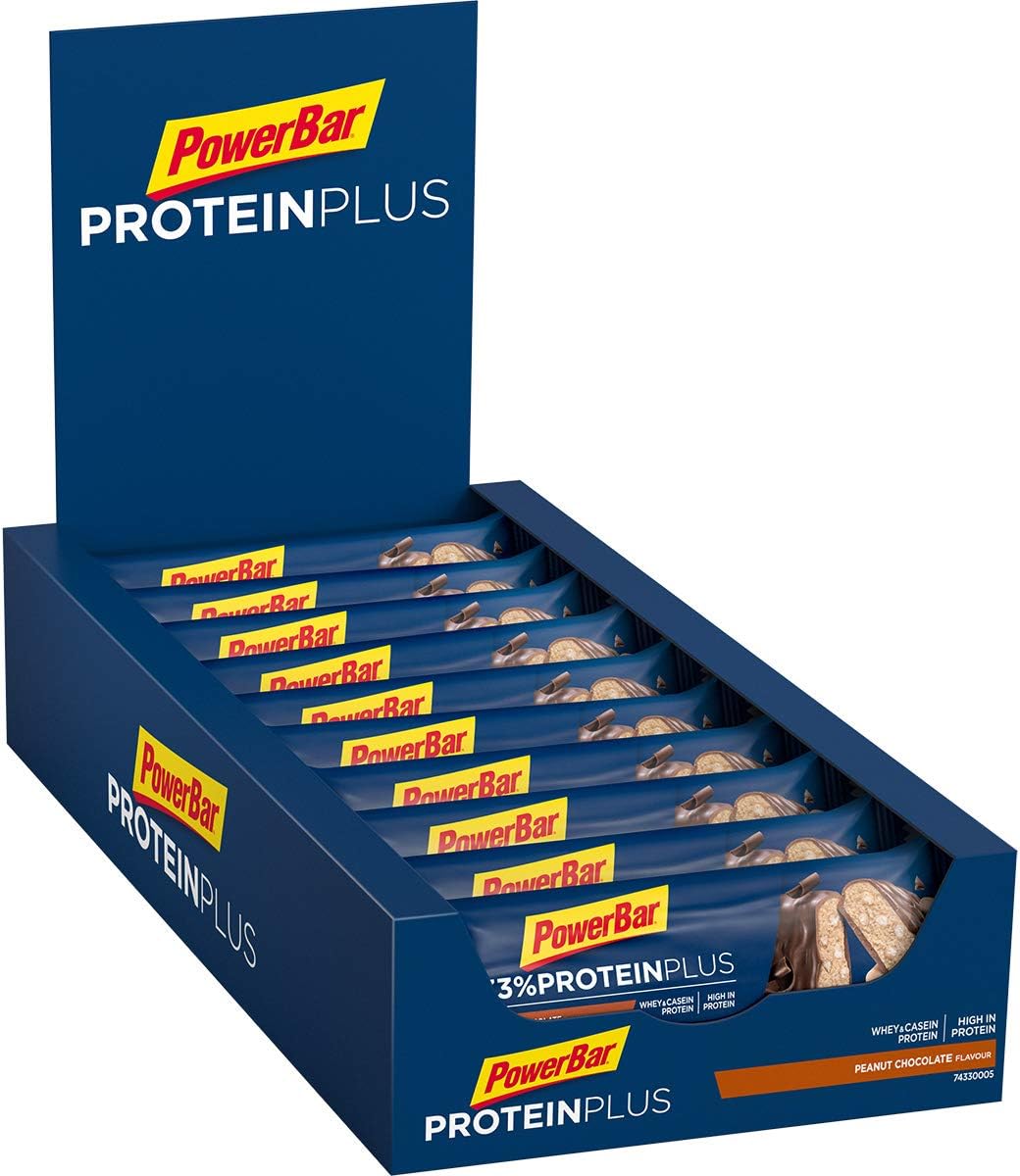 Powerbar - 33% Protein Plus - Peanut-Chocolate - 10x90g - High Protein Bar - Whey&Casein Protein - palm oil free - collagen free