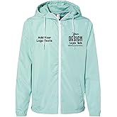INK STITCH Unisex Exp54lwz Custom Embroidery Logo Texts Lightweight Windbreaker Zip Jackets