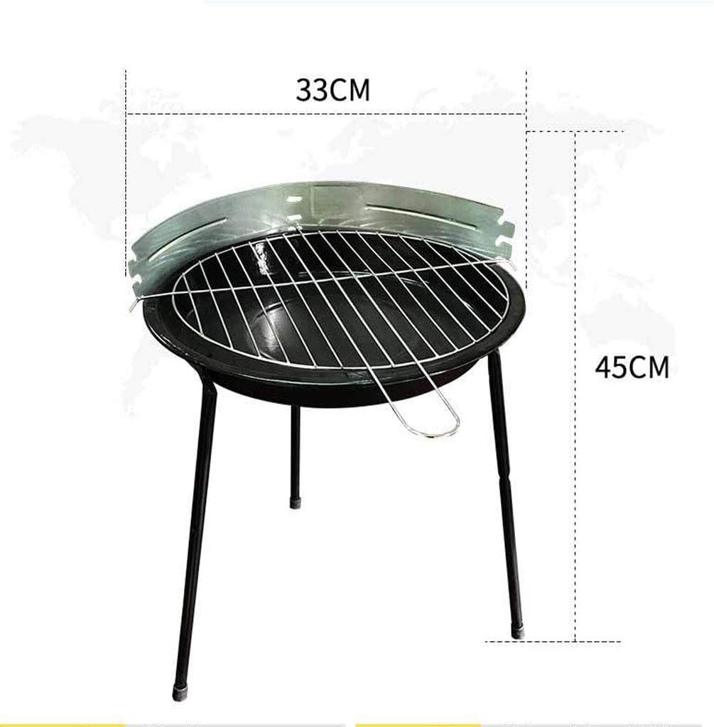 review ZJJ& Round Barbecue Grill Home Outdoor Portable Grill Charcoal Mini BBQ Grill