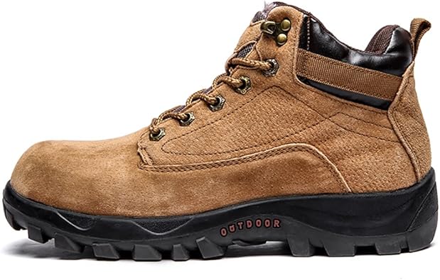 Amazon Com Winter Outdoor Leather Waterproof And Anti Skid Hiking Shoes Men S Plush Warm Shoes Fur Lined Hiking Shoes