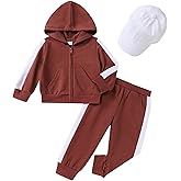 Tiny Cutey Toddler Baby Girl Boy Fall Winter Outfits Long Sleeve Hoodie Sweatshirt Sweatpant Clothes Set SweatSuit with Cap