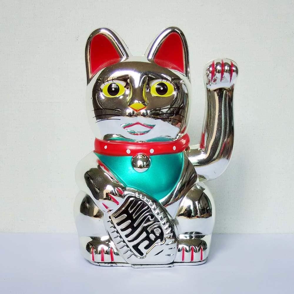 MumuXiDy Chinese Feng Shui Beckoning Cat Wealth White Waving Fortune/Lucky Cat Crafts Home Decor Gifts