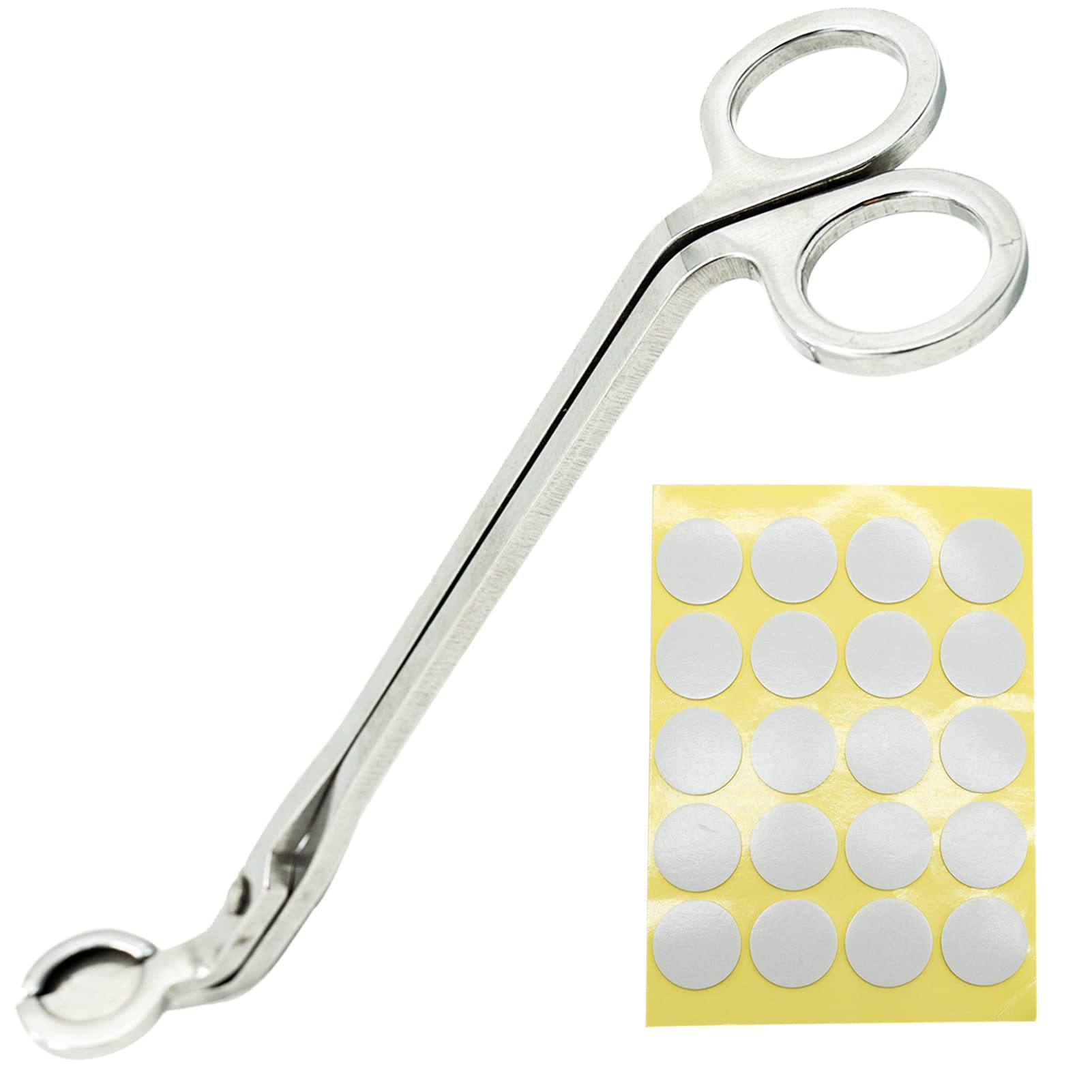REBECASKYENS Candle Wick Trimmer With Stickers Set, Cutter Stainless Steel,Wick Clipper Scissor,Polished Stainless Steel Wick Cutter Oil Lamp Candle Accessories Trimmer Scissors Cutter 7 Inch(Silver)