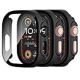 [3 Pack] Adorve Tempered Glass Case for Apple Watch
