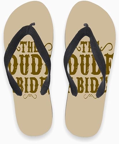Amazon.com | 7REND Custom Flip Flops Big Dude Lebowski Typography Logo American Crime Comedy 