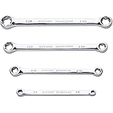 LEONTOOL 4Pcs E-Torx Wrench Set Double Box End Wrench Set Star Wrench Set, CR-V Steel E-Ring Spanner Set E6 E8 E10 E12 E14 E1