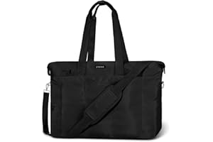 ETRONIK Laptop Tote Bag for Women, Tote Bag for Women with Laptop Compartment, Large Tote Bag Purse with Storage Bag, The Tote Bag Shoulder Bag for Work Gym Overnights Weekend Trips, Black
