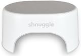 Shnuggle Sturdy Step Stool Non-Slip Kids Bathroom White Grey view 1
