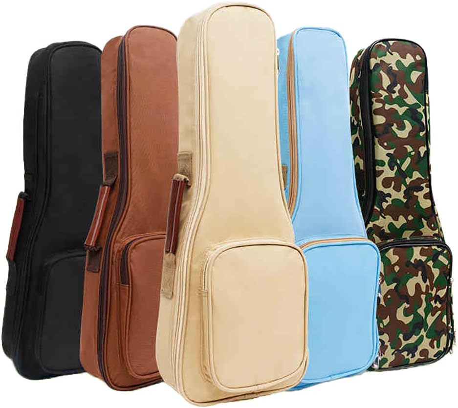 ZEALUX ® High-quality A series of colors Adjustable Shoulder Strap 10MM Sponge Fill Ukulele Case Bag & Uke Case (26 in, Black)